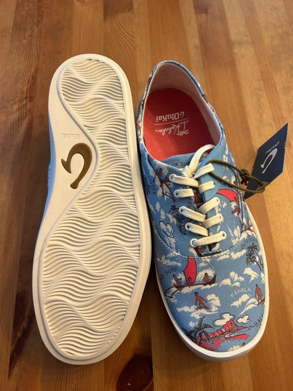 new OluKai x Kahala Tradewind shoes limited-edition Ocean Spray Outrigger Print